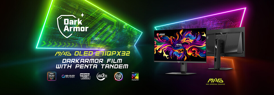 MSI MAG OLED 271QPX32: игровой монитор с пятислойной QD-OLED панелью на 320 Гц