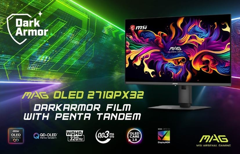 MSI выпустила первый 27-дюймовый QD-OLED монитор с пятислойной матрицей